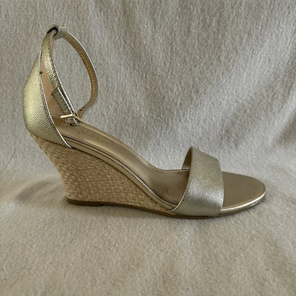 LILLY PULITZER BRIDGETTE WEDGE SANDALS SIZE 9M
